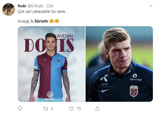 Trabzonspor taraftarından Sörloth paylaÅımları