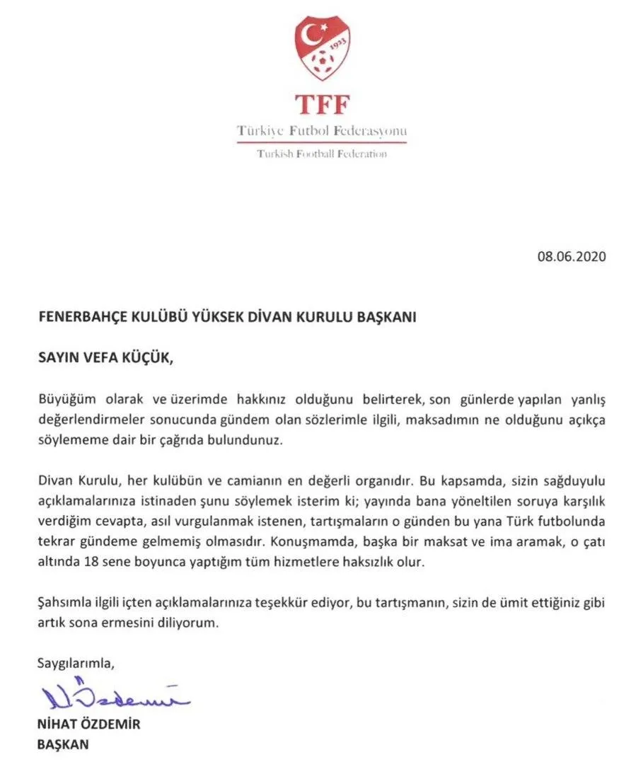 Nihat Özdemir'den Vefa Küçük'e cevap - 1