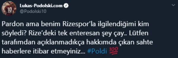 Lukas Podolski'den Çaykur Rizespor açıklaması! - 1