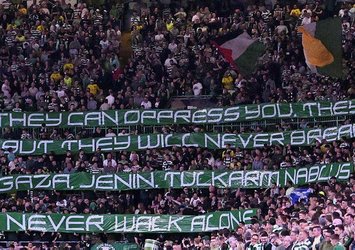 Celtic taraftarından Filistin'e destek!