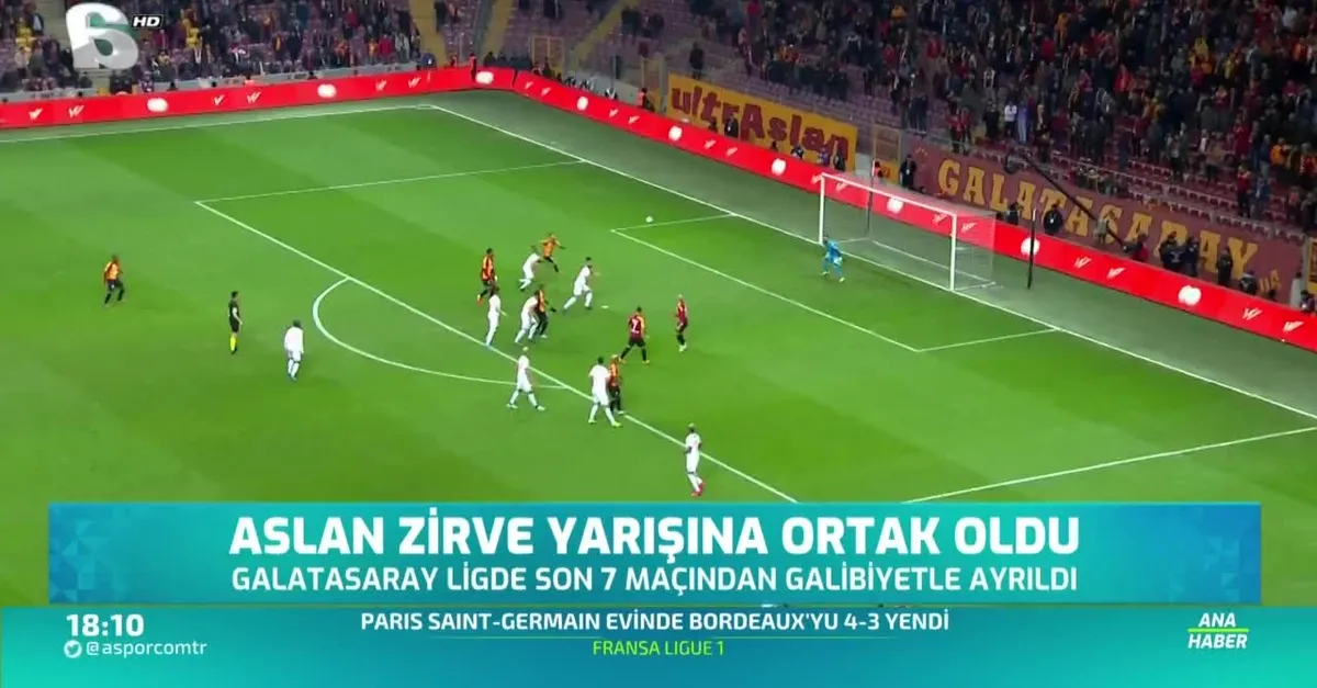 Galatasaray zirve yarışına ortak oldu