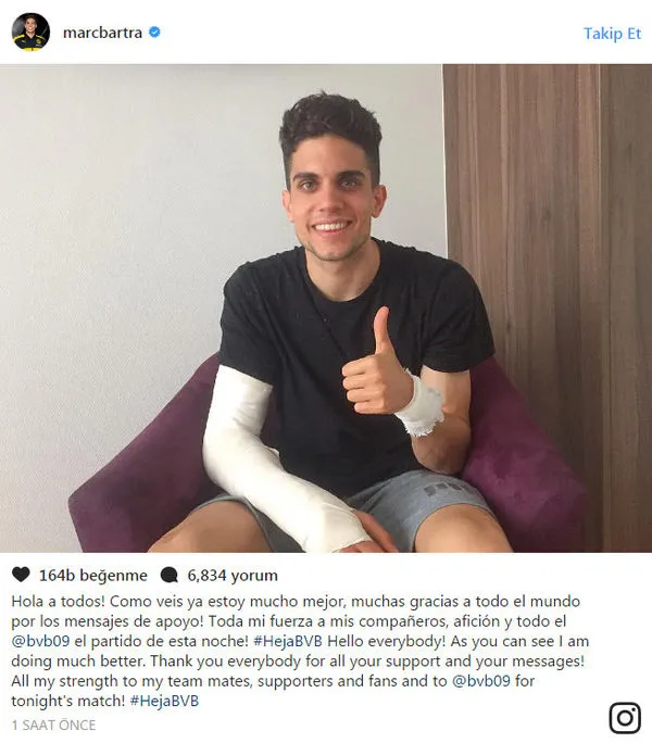 Marc Bartra birkaç hafta sahalardan uzak kalacak - 1