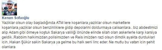 Kenan Sofuoğlu, Hakan Şükür'e ateş püskürdü - 1