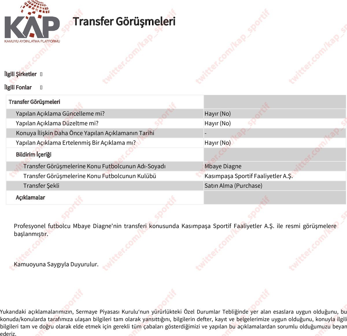 Diagne Galatasaray’da!