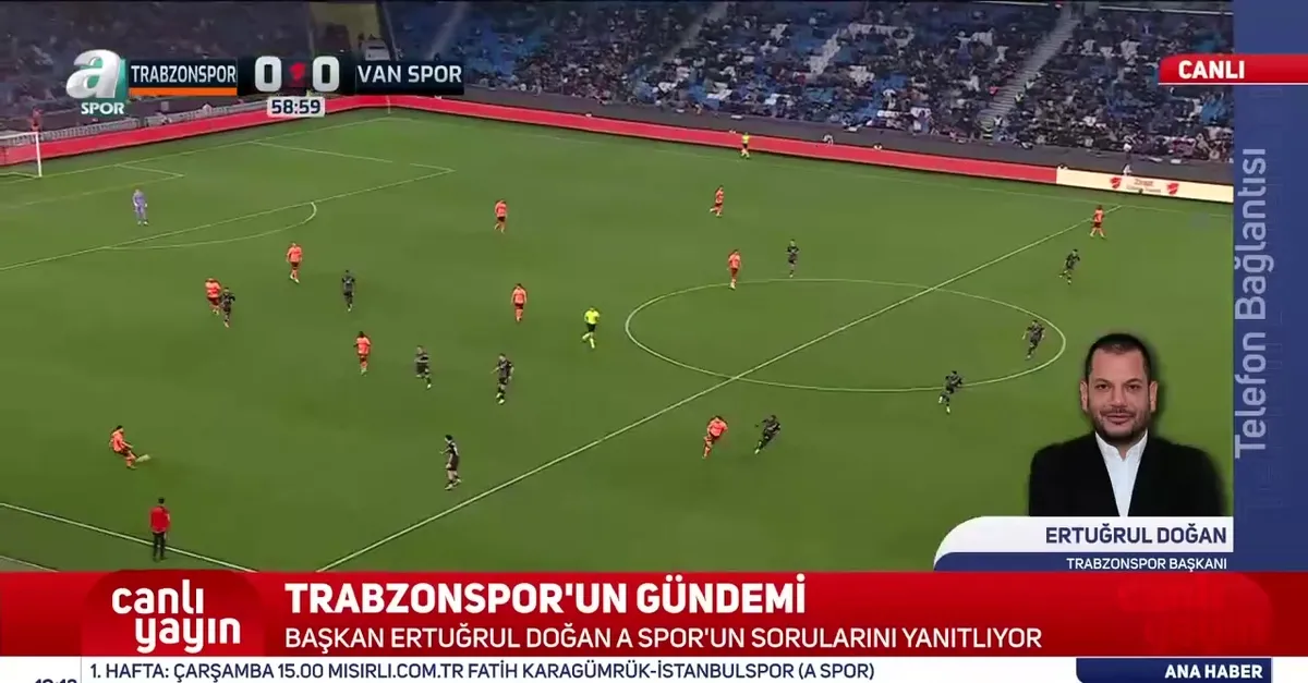 Trabzonspor Başkanı Ertuğrul Doğan'dan A Spor'a özel açıklamalar!