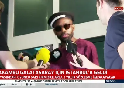 Galatasaray'da Bakambu İstanbul'a geldi