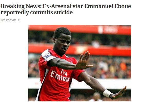 Emmanuel Eboue intihar etti!