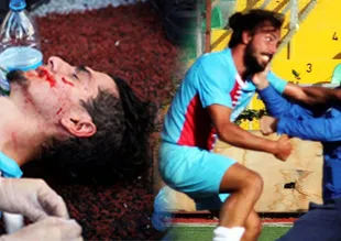 Taraftarlar, futbolcuları hastanelik etti