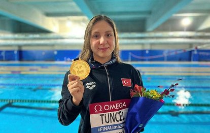 Milli yüzücü Merve Tuncel’den altın madalya!