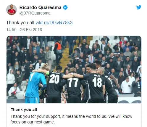 Ricardo Quaresma’dan flaş paylaşım! - 2