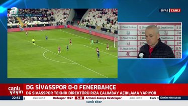 Sivasspor'da Rıza Çalımbay Fenerbahçe mücadelesi sonrası konuştu! "Çekişmeli maçtı"
