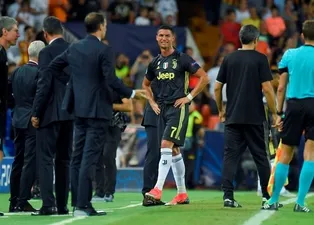 Cristiano Ronaldo kırmızı kart gördü, gözyaşlarını tutamadı!
