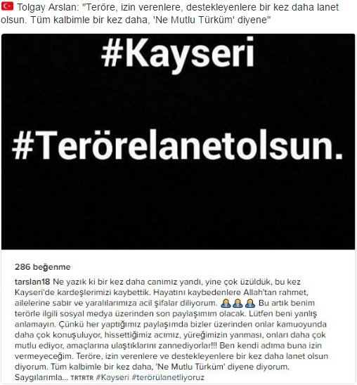 Kayseri’deki patlamaya spor dünyası böyle tepki gösterdi