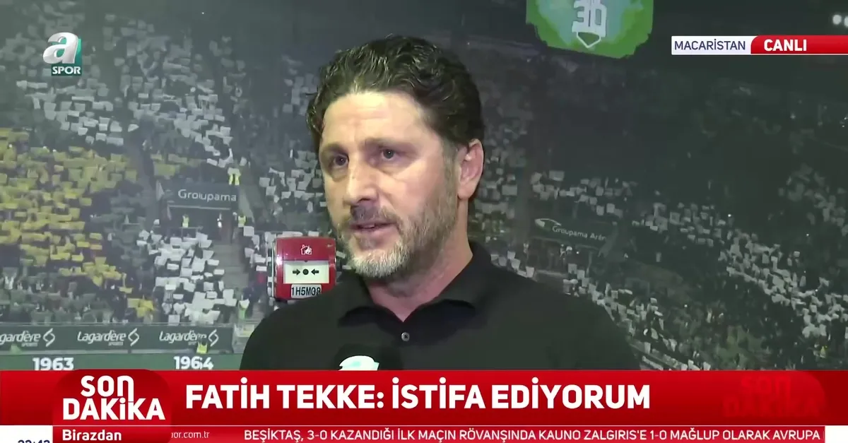 Fatih Tekke istifa ettiğini açıkladı!