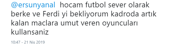 Taraftardan Ersun Yanal’a şok tepki!
