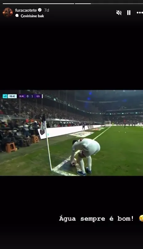 Galatasaraylı Tete'den flaş paylaşım! "Su her zaman iyidir" - 1