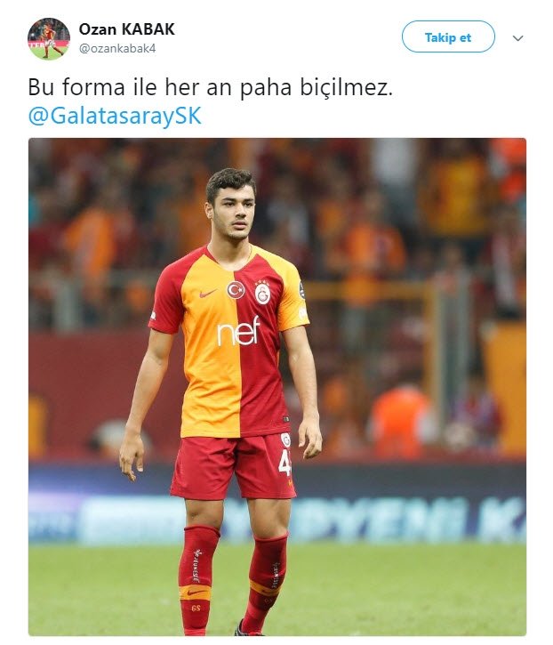 Ozan Kabak’ın sosyal medyayı sallayan Selçuk Şahin tweeti
