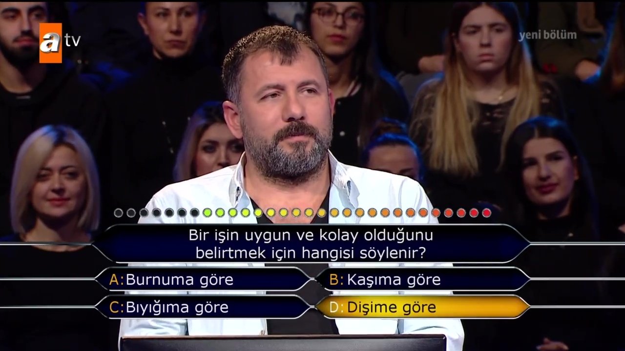 Kim Milyoner Olmak İster 797. bölüm soru ve cevapları! Geceye damga vuran soru