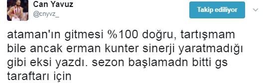 Ergin Ataman gitti sosyal medya sallandı