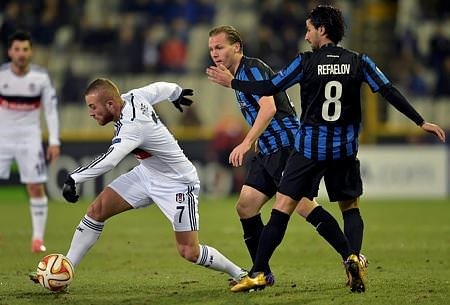 C.Brugge-Beşiktaş maçından kareler