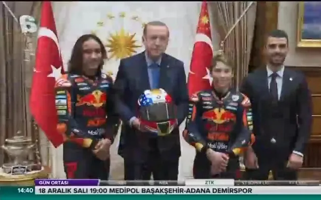 Başkan Erdoğan milli motosikletçileri kabul etti