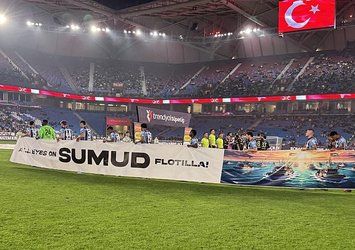 Trabzonspor tribünlerinden Gazze'ye destek!