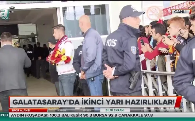 Galatasaray'a Antalya'da coşkulu karşılama