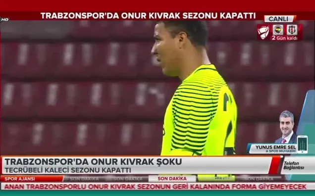 Trabzonspor'da Onur Kıvrak sezonu kapattı
