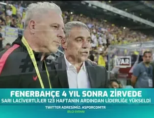 Fenerbahçe 4 yıl sonra zirvede