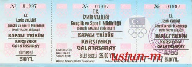 Eski maç biletleri
