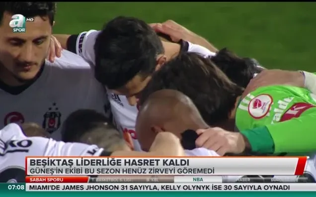 Beşiktaş liderliğe hasret kaldı