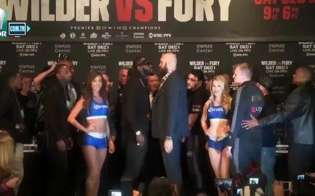 Fury ve Wilder arasında gergin anlar | İZLE