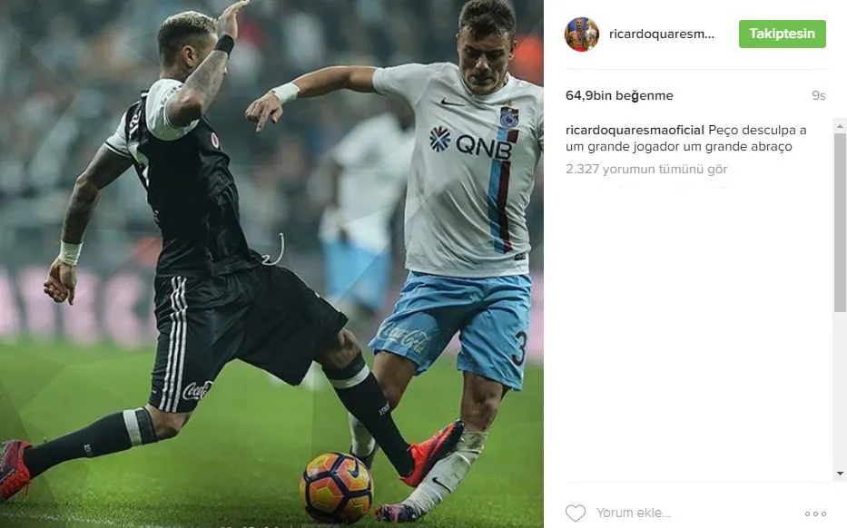 Ricardo Quaresma, Yusuf Erdoğan'dan özür diledi - 1