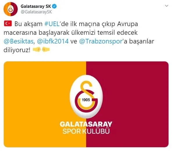 Galatasaray'dan temsilcilerimize destek - 1