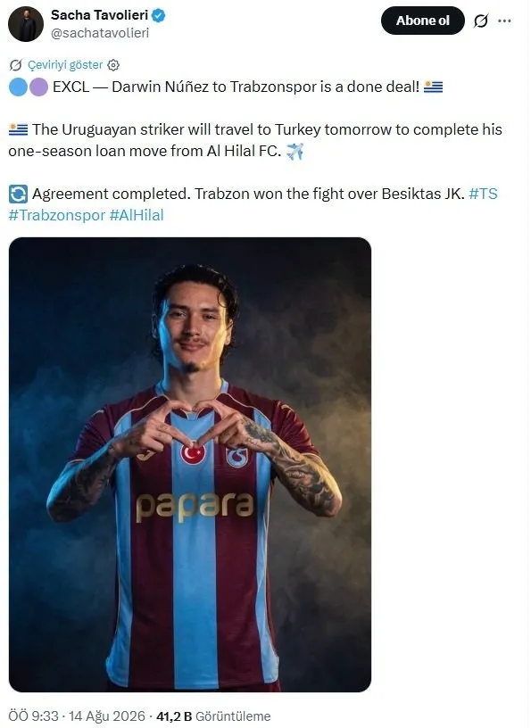 darwin-nunez-adim-adim-trabzonspora-belcikali-gazeteci-duyurdu-1786691805081.jpeg Darwin Nunez adım adım Trabzonspor'a! Belçikalı gazeteci duyurdu - 1