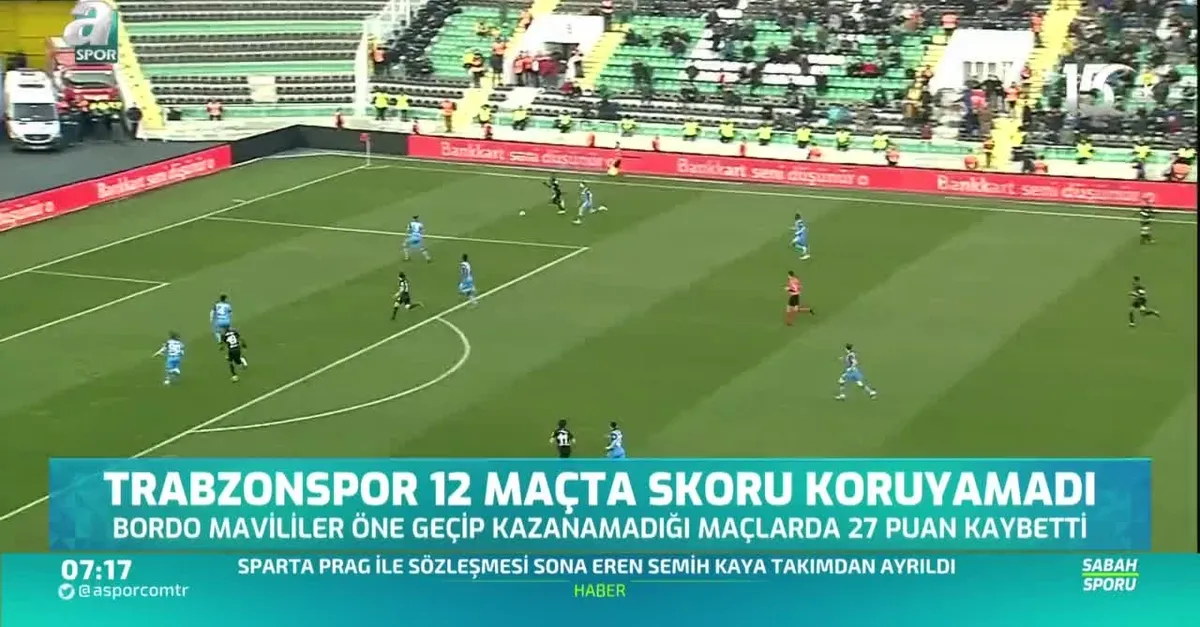 Trabzonspor 12 maçta skoru koruyamadı