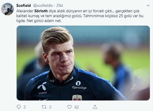 Trabzonspor taraftarından Sörloth paylaÅımları