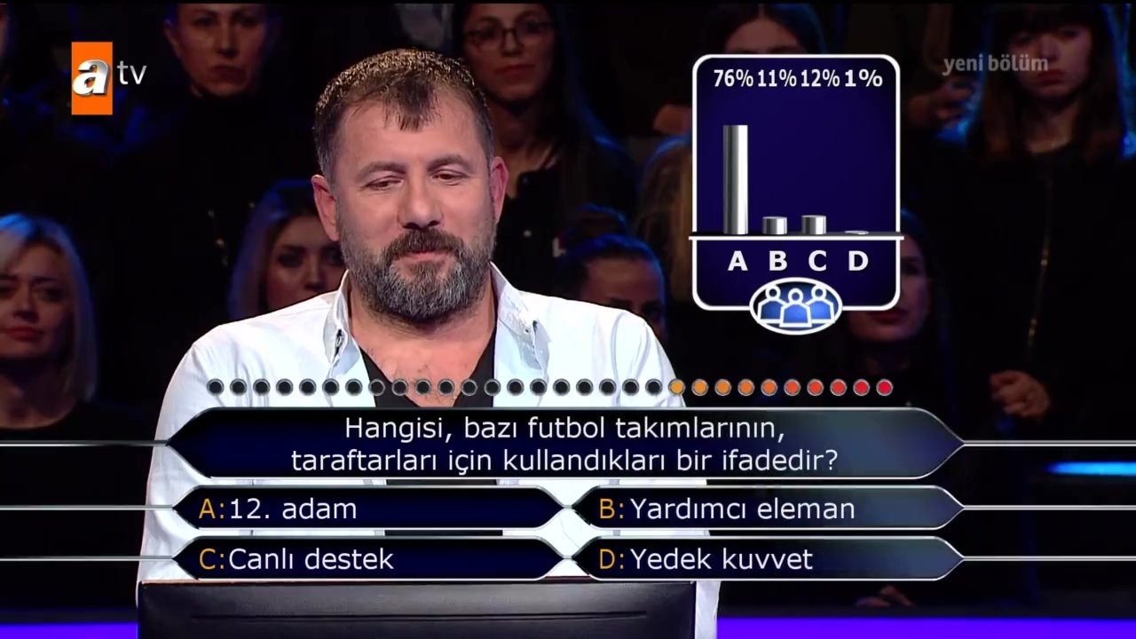 Kim Milyoner Olmak İster 797. bölüm soru ve cevapları! Geceye damga vuran soru