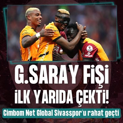 G.Saray fişi ilk yarıda çekti!