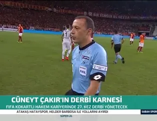 Cüneyt Çakır'ın derbi karnesi