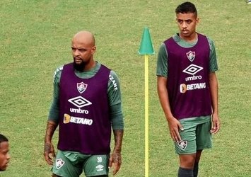 Felipe Melo oğluyla antrenmana çıktı!
