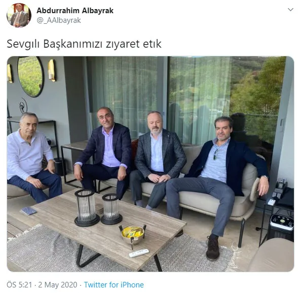 Galatasaray yönetimi Mustafa Cengiz'i ziyaret etti - 1