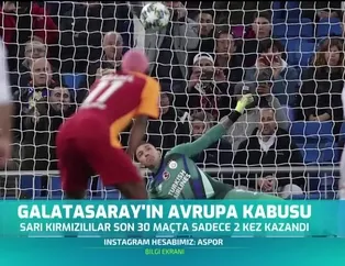 Galatasaray'ın Avrupa kabusu