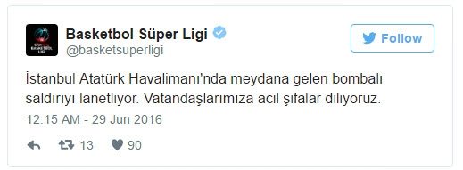 Spor dünyası teröre tepkisiz kalmadı!