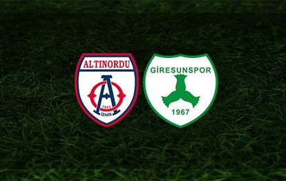Altınordu - Giresunspor maçı ne zaman, saat kaçta ve hangi kanalda? | TFF 1. Lig