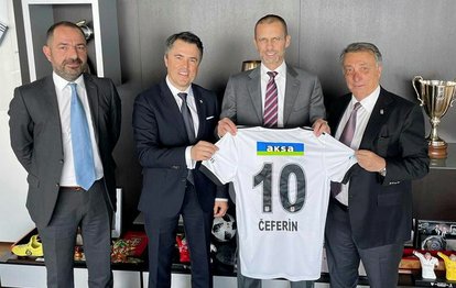 Beşiktaş Başkanı Ahmet Nur Çebi’den UEFA Başkanı Aleksander Ceferin’e ziyaret