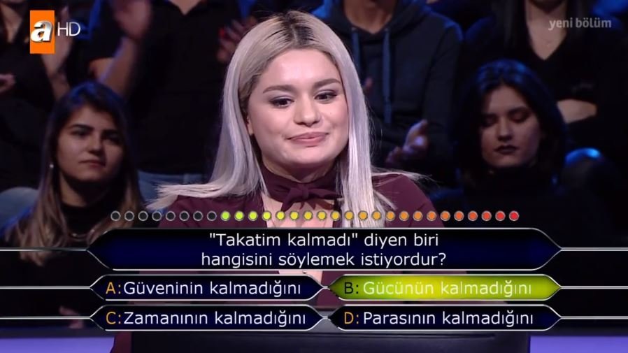 Kim Milyoner Olmak İster 788. son bölüm soru ve cevapları 26 Kasım 2018