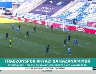 Trabzonspor Akyazı'da kazanamıyor