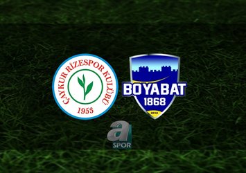 Rizespor - Boyabat 1868 Spor maçı saat kaçta?