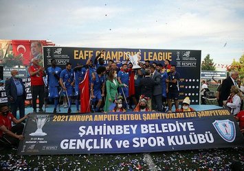 Ampute Şampiyonlar Ligi'nde şampiyon Şahinbey!